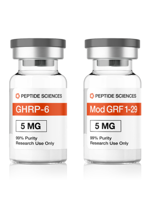 GHRP-6 (5mg x 5) and Mod GRF 1-29 (CJC-1295 no DAC) (5mg x 5)