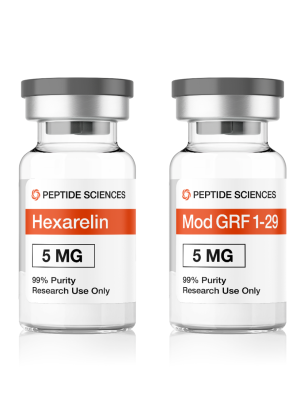 Buy Hexarelin (5mg x 5) & Mod GRF 1-29 (CJC-1295 no DAC) (5mg x 5)