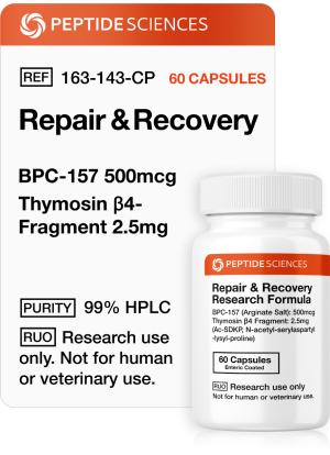 repair & recovery bpc157 500mcg thymosin beta4 fragment 2.5mg   (capsules) 