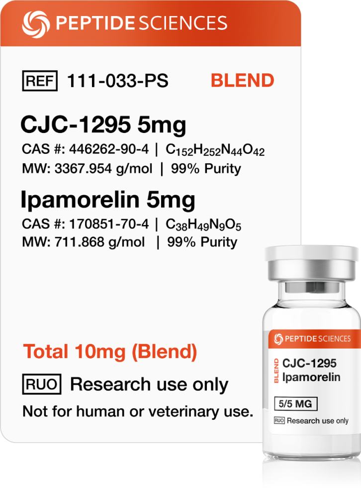 Buy CJC-1295, Ipamorelin 10mg (Blend) | 99% Purity (USA Made)