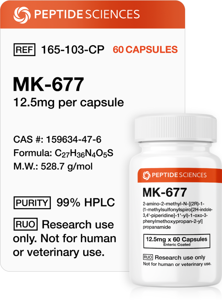 Buy MK-677 (Ibutamoren) (60 Capsules) | 99% Purity (USA Made)