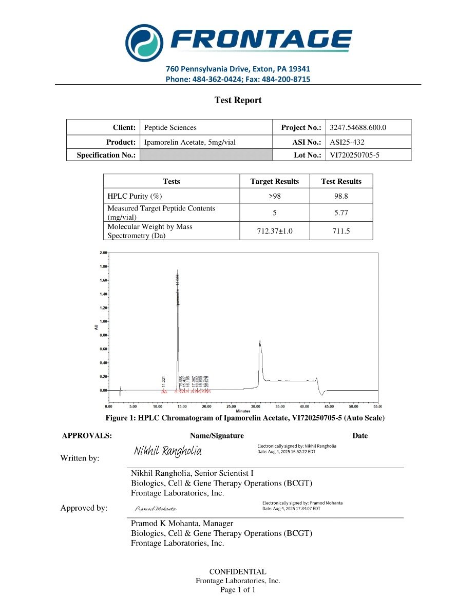 Ipamorelin AcetateLot VI720250705 5 1
